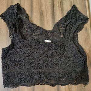 Black lace bralette